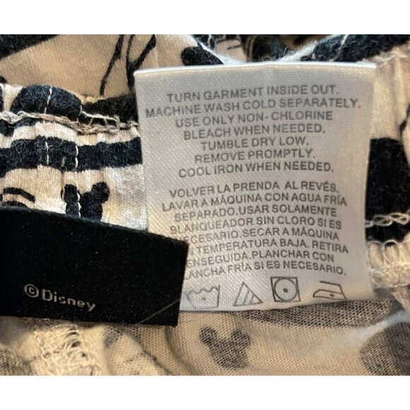 Mickey Mouse Mens Lounge Pajama Pants Black & White Cartoon Print Size M - Picture 8 of 8